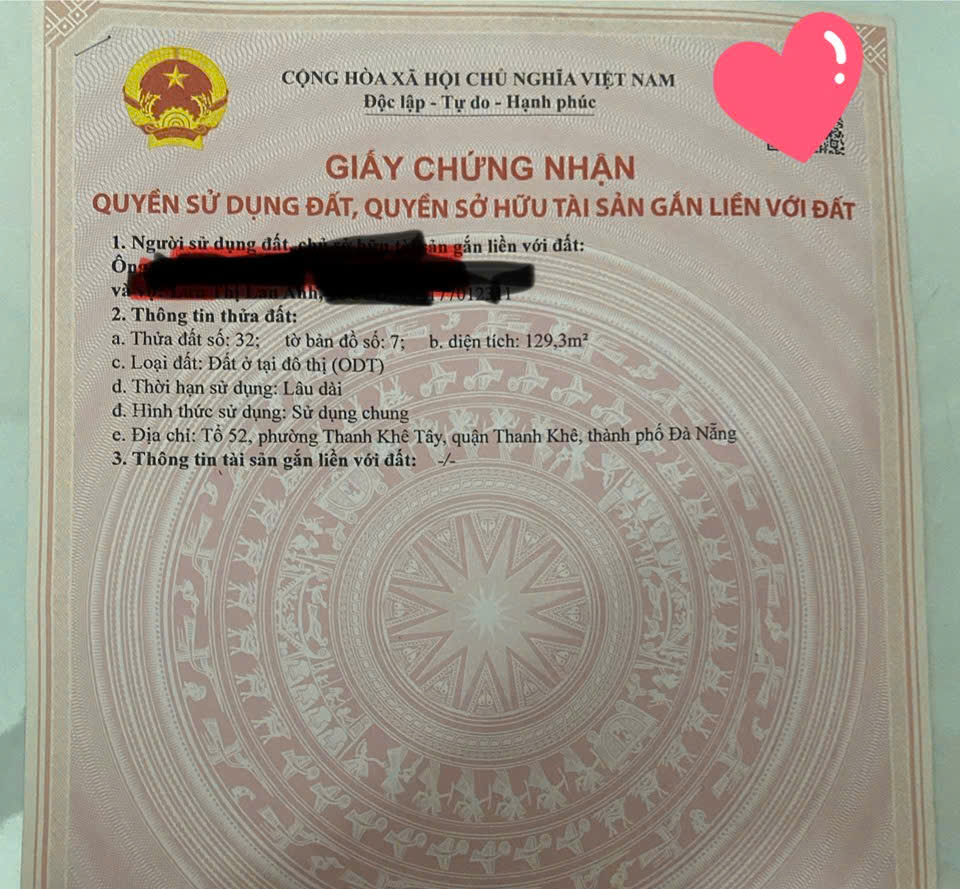 Chào bán lô đất đường  Phùng Hưng, Phường  Thanh Khê Tây - Tp Đà Nẵng, Diện tích đất : 147m2 , dt - Ảnh chính